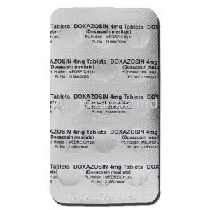 Doxazosin 4 mg packaging