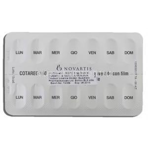 Cotareg, Valsartan 160 mg/ Hydrochlorothiazide 12.5 mg packaging