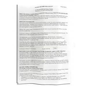 Cotareg, Valsartan 160 mg/ Hydrochlorothiazide 12.5 mg  information sheet 1