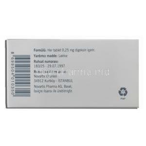 Digoxin 0.25 mg Norvatis
