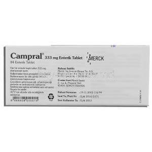 Campral, Acamprosate 333 mg  Merck