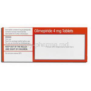 Glimepiride  4 mg box information
