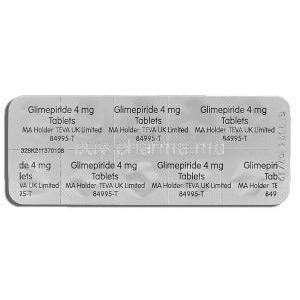 Glimepiride 4 mg packaging