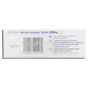 Quinine 300 mg box instruction