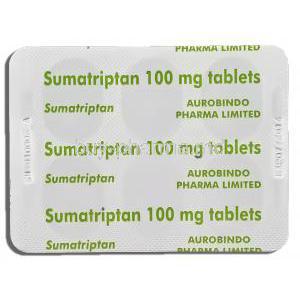 Sumatriptan 100 mg packaging