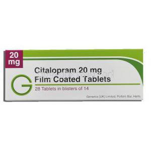 Citalopram 20 mg box