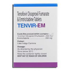 Tenvir - EM , Emtricitabine and Tenofovir Disoproxil Fumarate box composition