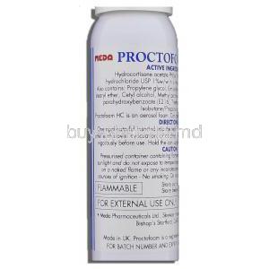 Proctofoam HC Aerosol foam Pressurized container 1