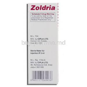 Zoldria, Zoledronic Acid Injection Cipla manufacturer