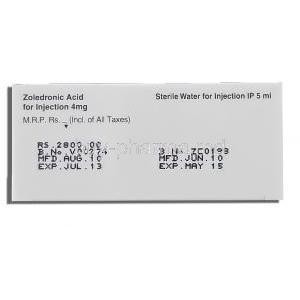 Zoldria, Zoledronic Acid Injection Sterile water (Included)