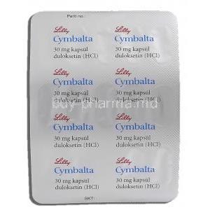 Cymbalta, Duloxetine  30 mg packaging