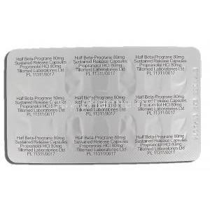 Half-Beta-Prograne, Propranolol SR 80 mg packaging