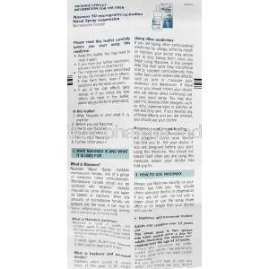 Nasonex Nasal Spray information sheet 1