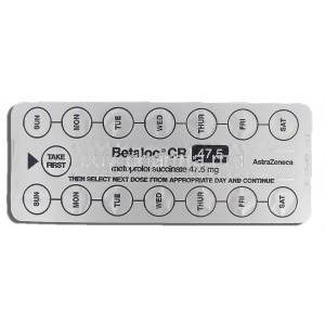 Betaloc CR, Metoprolol Succinate 47.5 mg packaging
