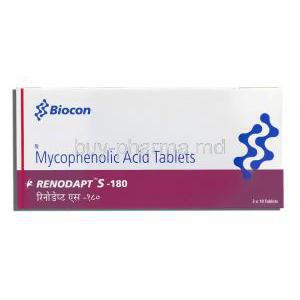 Renodapt-S, Generic Myfortic, Mycophenolic 180 mg Biocon