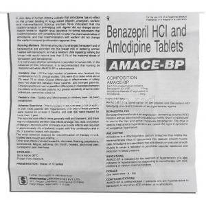 Amace BP, Generic Lotrel, Amplodipine/ Benazepril information sheet 1