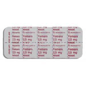 Femara, Letrozole 2.5 mg packaging