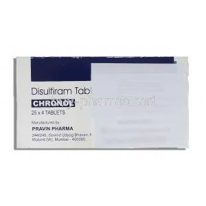 Chronol, Generic Antabuse, Disulfiram 500 mg Pravin Pharma