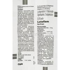 Loteflam eyedrops information sheet 1