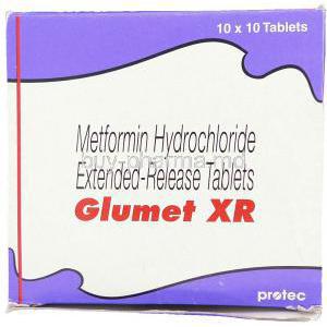 Grumet XR, Generic Glucophage,  Metformin Hcl  500 Mg Tablet (Protec)