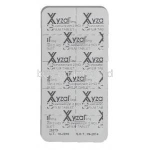 Xyzal, Levocetirizine 5 mg packaging