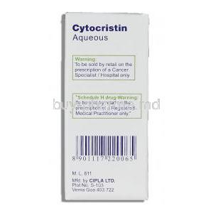 Cytocristin, Generic Oncovin, Vincristine 1 mg/ 1 ml Injection Cipla Ltd