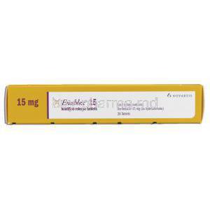 Enablex, Darifenacin 15 mg box side view
