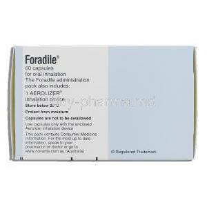 Foradile , Eformoterol 60 capsules, 1 Aerolizer