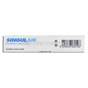 Singulair, Montelukast  5 mg box side view
