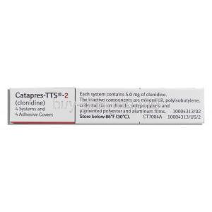 Catapres-TTS, Clonidine 0.2 mg Patches composition