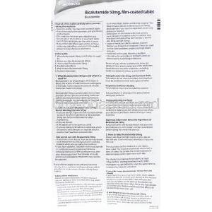 Bicalutamide  50 mg information sheet 1