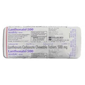 Lanthonate, Generic Fosrenol, Lanthanum Carbonate packaging
