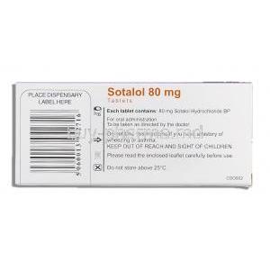 Sotalol 80 mg box information