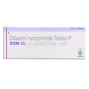 DZM, Generic Tiazac,  Diltiazem Hydrochloride 30 Mg Tablet