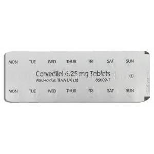 Carvedilol 6.25 mg packaging