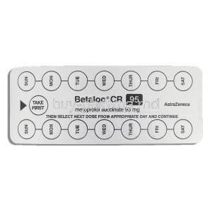 Betaloc CR, Metoprolol Succinate 95 mg packaging