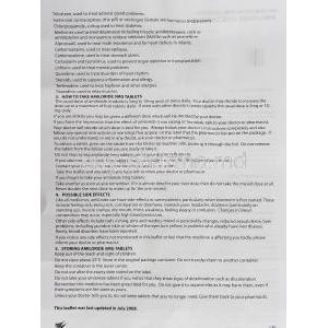 Generic Midamor, Amiloride 5 mg information sheet 2