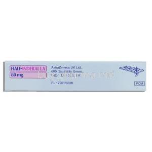 Half Inderal La 80 mg box side view