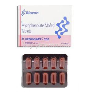 Renodapt, Generic Cellcept, Mycophenolate Mofetil 500 mg