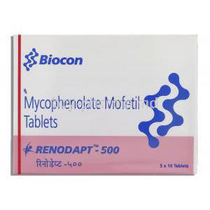 Renodapt, Generic Cellcept, Mycophenolate Mofetil 500 mg box