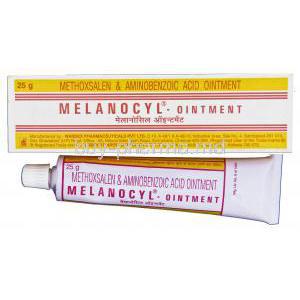 Melanocyl, Methoxsalen/ Aminobenzoic Acid Ointment