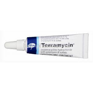 Terramycin Eye Ointment, Oxytetracycline HCl with Polymixin B Sulfate 5mg 3.5gm Tube