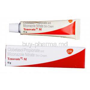 Tenovate-M Cream, Clobetasol Propionate and Miconazole Nitrate Skin Cream 15gm