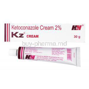 Generic Nizoral, Ketoconazole Cream, 2% 30g, H&H Pharmaceutica, box and tube front presentation