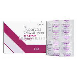 Itaspor, Generic Sporanox,  Itraconazole100 Mg Capsule (Cipla)
