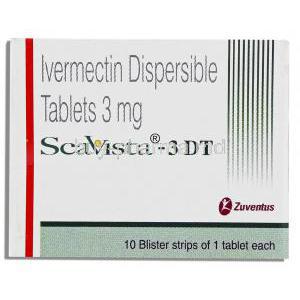 Scavista, Generic Stromectol,  Ivermectin 3 Mg Tablet (Zuventus)