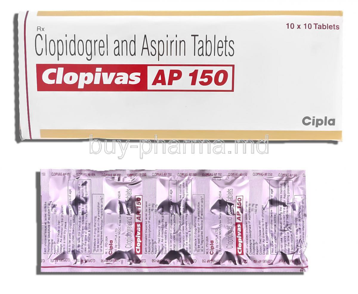 Ceruvin-AP, Clopidogrel/ Aspirin 75 mg/ 150 mg Capsule (Ranbaxy)