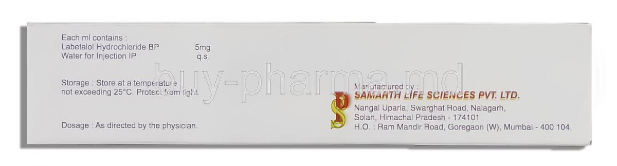 Lobet 20 Mg Injection, Labetalol, Normodyne