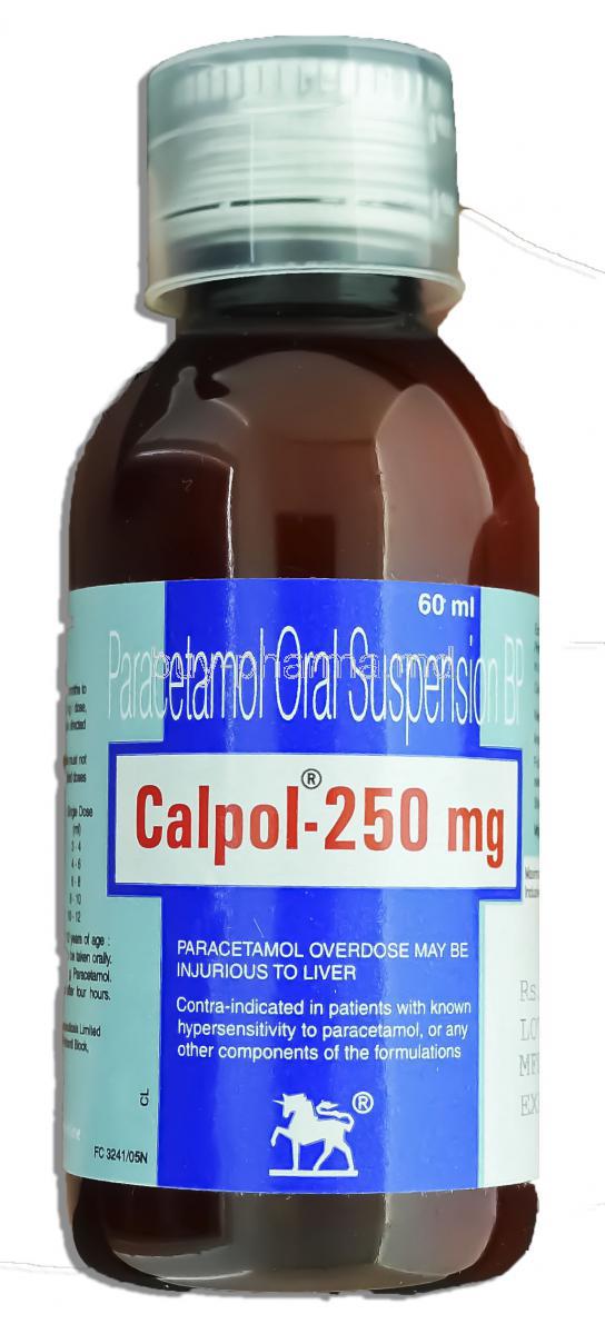 Calpol, Paracetamol 250 mg Syrup