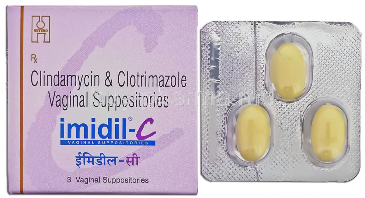 Buy Clindamycin/ Clotrimazole Vaginal Suppositories ( Imidil-c ) Online